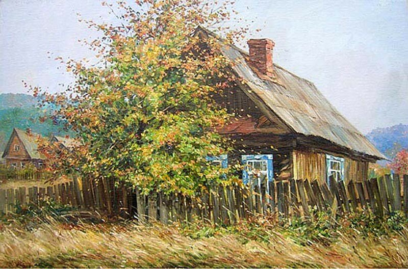 Картина маслом деревенский мотив